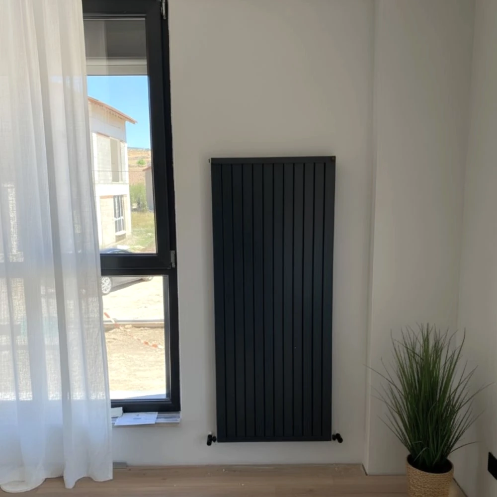 Nuuq Alüminyum Radyatör Dikey Antrasit Ral 7016